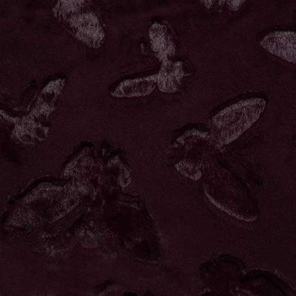 Luxe Cuddle Butterfly Black Cherry 58"/60" Fabric per yard