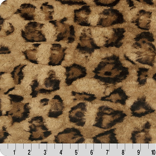 Luxe Cuddle Milan Clouded Leo Hazelnut 58"/60" Fabric per yard