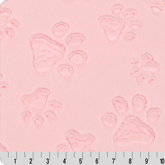 Luxe Cuddle Paws Blush 58"/60" Fabric per yard