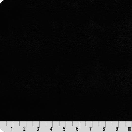 Luxe Cuddle Powderpuff Black 58"/60" Fabric per yard