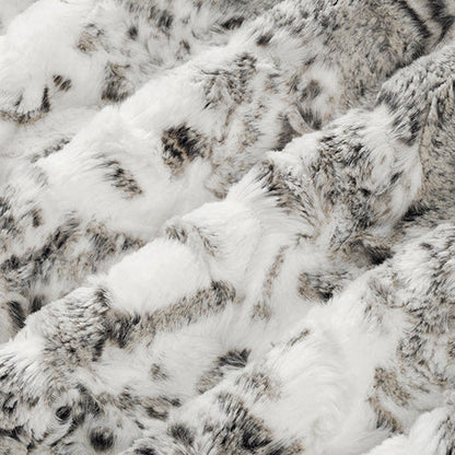 Luxe Cuddle Snowy Owl Charcoal 58"/60" Fabric per yard