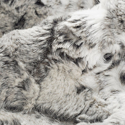 Luxe Cuddle Snowy Owl Charcoal 58"/60" Fabric per yard