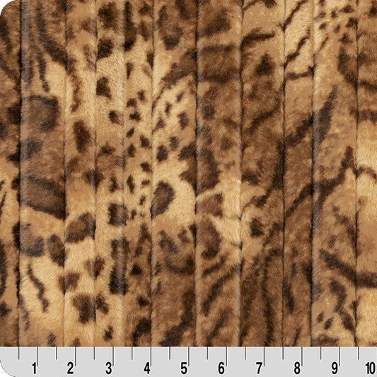 Pecan Luxe Cuddle Vienna Bengal 58"/60" Fabric per yard