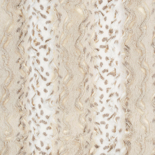 Luxe Cuddle Wild Lynx Ice Taupe 58"/60" Fabric per yard