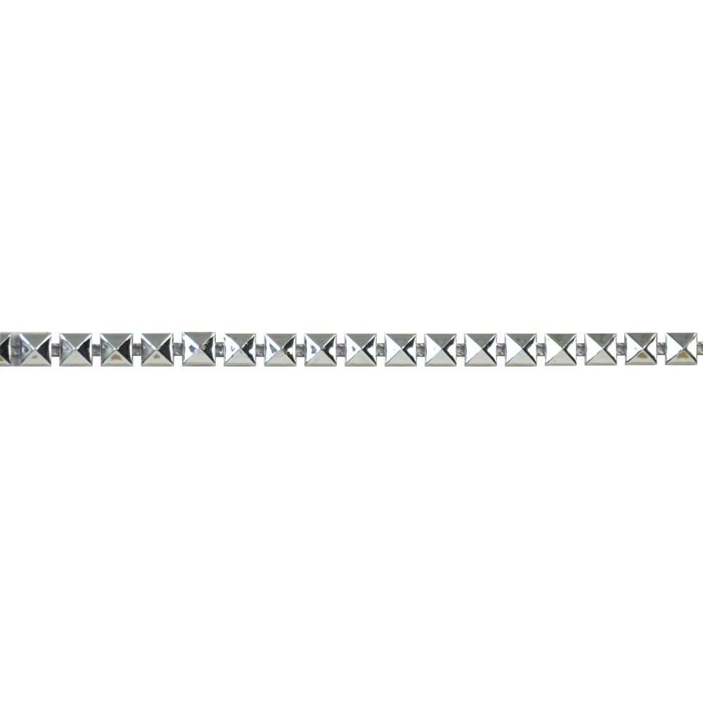 Metallic Trim (20 YDS) Silver Studded 1/4" width - BP-204-11