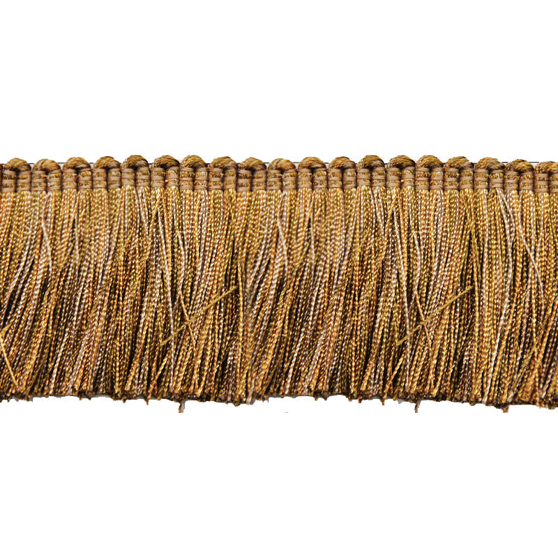 Milante Collection - 2" Brush Fringe (25 YD ROLL) - BF-1480-36/81 Taupe & Gold