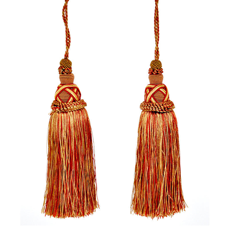 Milante Collection - 8" Length TASSEL - BT-509-88/61 Dark Brick and Mocha (2 Pieces per Pack)