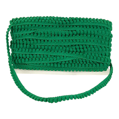 Mini Pom Pom Collection - 1/4" width X 25 Yard Roll in Emerald Green