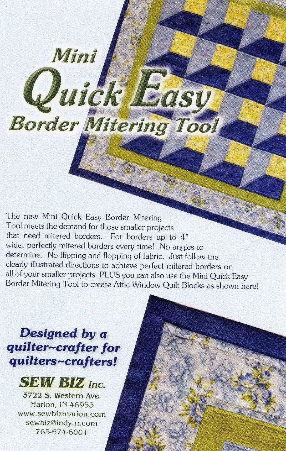 Mini Quick Easy Border Mitering Tool 1pc