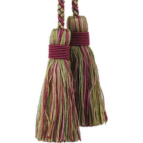 Mulberry Collection - 3 1/2" length CHAIR TIE TASSEL - BT-6003-42/14 Fuchsia and Mint Green