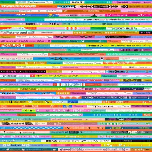Multi Selvedge Magic Novelty Text And Words 43"/44" Fabric Per Yard