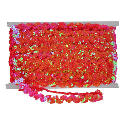 Non-Stretch Sequin Trim - 1/2" Width (25 Yard Roll) - BQ-304-142 Hot Pink