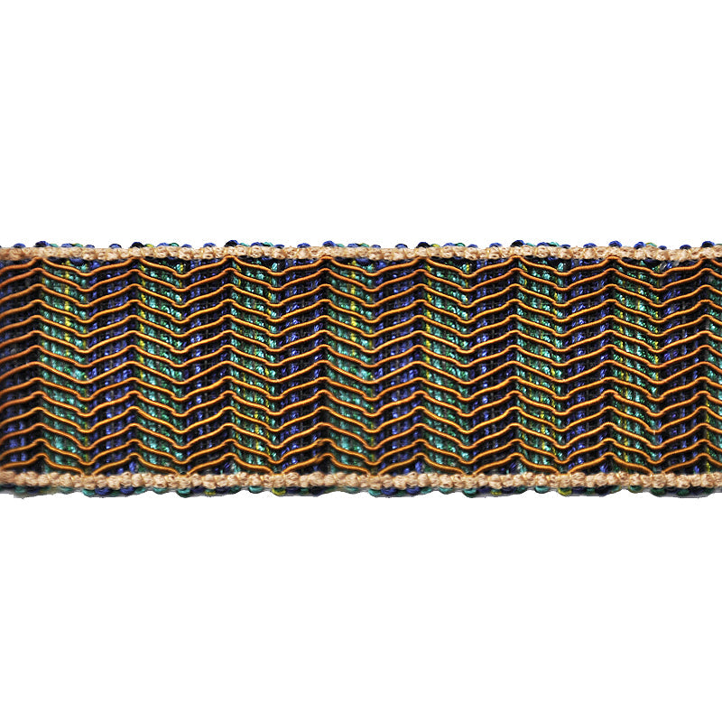 Odyssey Collection - 1 3/4" Width BRAID (25 Yard Roll) - BR-7093-38/04 Green, Blue and Tan