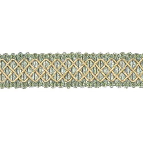 Paulette Collection - 1" width BRAID (25 Yard Roll) - BR-7006-33/82 Turquoise and Taupe