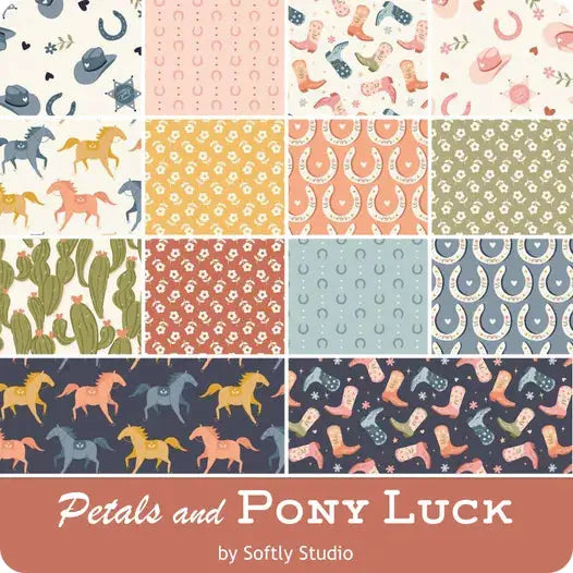 Petals & Pony Luck Biggies - 42 pc 10" x 10" squares
