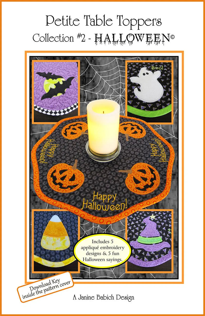 Petite Table Toppers Col 2 -Halloween Machine Embroidery