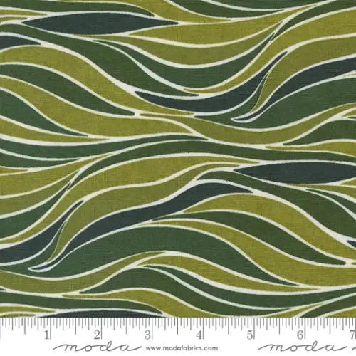 Pine Valley Mistletoe Sleigh Ride Stripes Green 44"/45" Fabric Per Yard