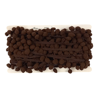 Pom Pom Collection - 5/8" width X 10 Yards in Brown