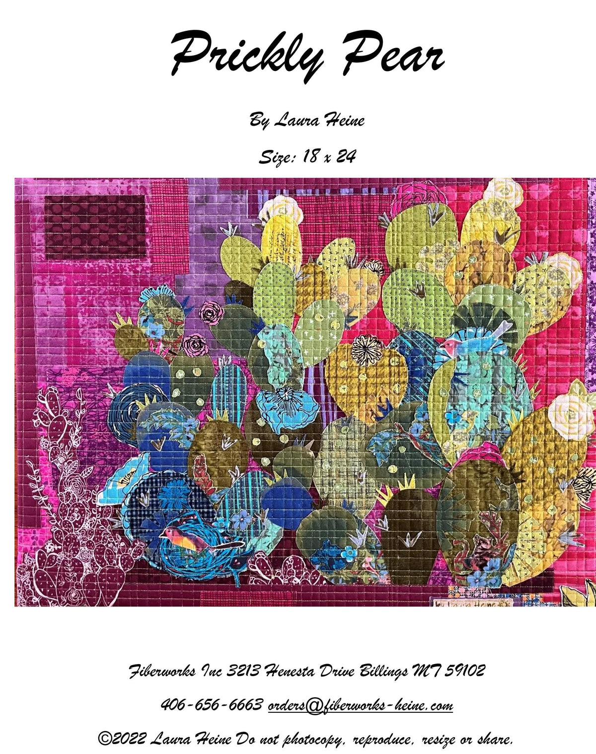Prickly Pear Collage Pattern by Laura Heine