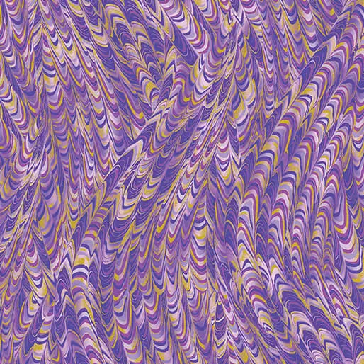 Purple Violet Marble Impressions Cotton 44"/45" Fabric Per Yard