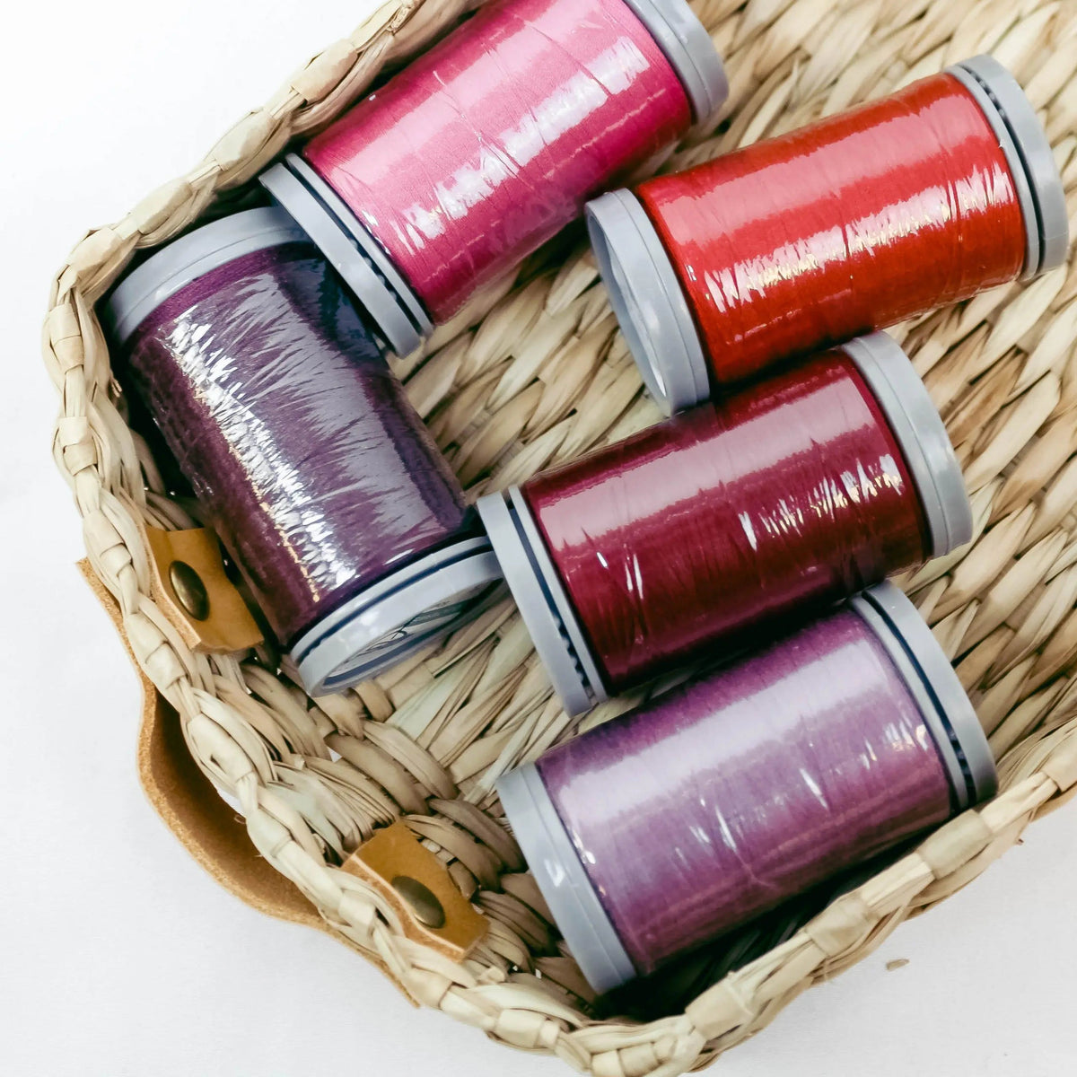 Quilters Select Thread - Tube of 5 colors 400M - SUGAR PLUM CHERRY BLOSSOM MERLOT GARNET AMETHYST