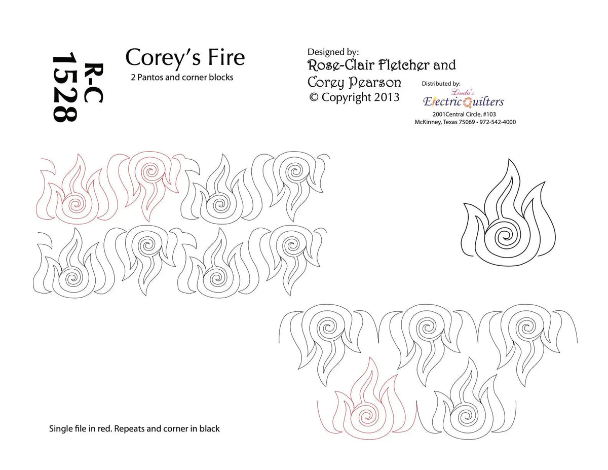 1528 Corey's Fire Pantograph by Rose-Clair Fletcher