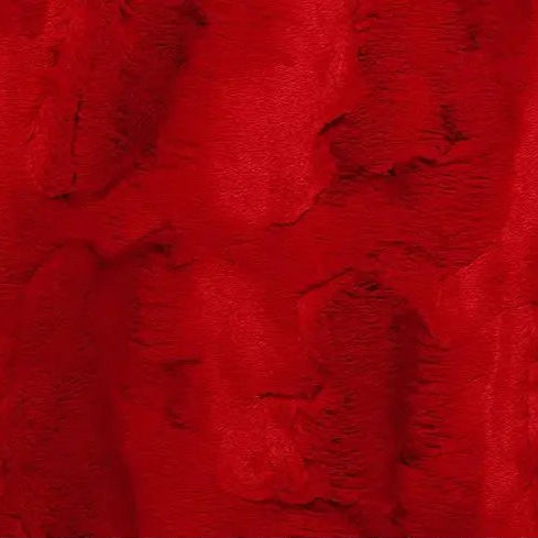 Red Cardinal Luxe Cuddle Mirage 80" Fabric per yard