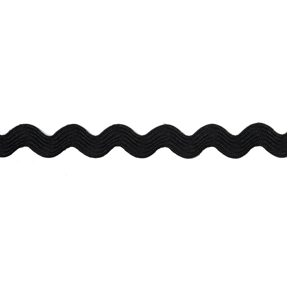 Rick Rack Collection - 3/8" Width (25 Yard Roll) - BRC-5MM-02 Black
