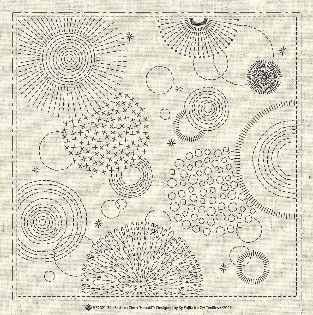 Sashiko Cloth Hanabi