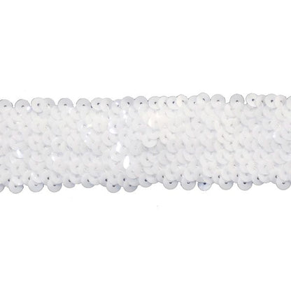 Sequin Trim 1-1/2-Inch Wide Polyester Stretchable Sequin Trim Rolls for Arts and Crafts, 10-Yard BQ-303