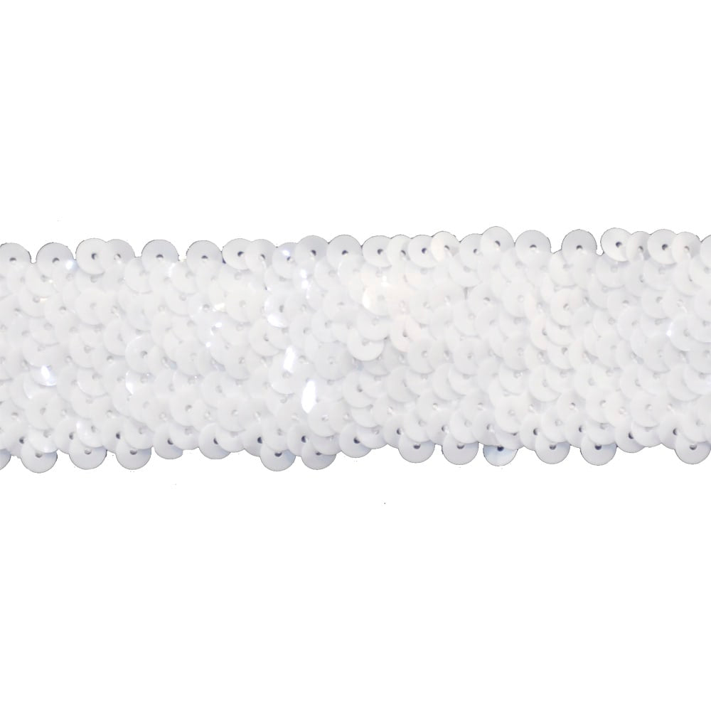 Sequin Trim 1-1/2-Inch Wide Polyester Stretchable Sequin Trim Rolls for Arts and Crafts, 10-Yard BQ-303