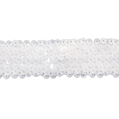 Sequin Trim 1-1/2-Inch Wide Polyester Stretchable Sequin Trim Rolls for Arts and Crafts, 10-Yard BQ-303
