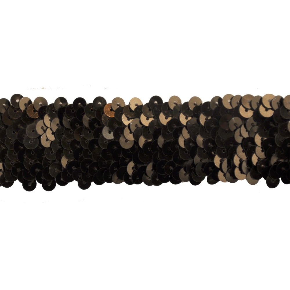 Sequin Trim 1-1/2-Inch Wide Polyester Stretchable Sequin Trim Rolls for Arts and Crafts, 10-Yard BQ-303