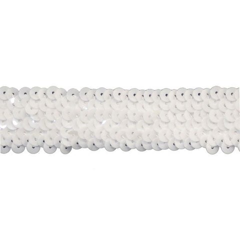 Sequin Trim 1-Inch Wide Polyester Stretchable Rolls for Arts and Crafts, 10-Yard BQ-302