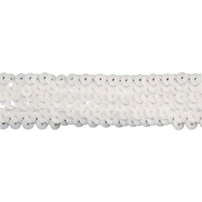Sequin Trim 1-Inch Wide Polyester Stretchable Rolls for Arts and Crafts, 10-Yard BQ-302