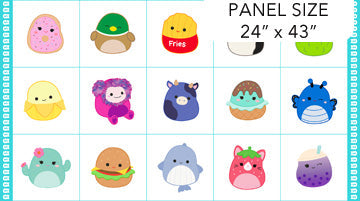 Squishmallows Quilt Panel