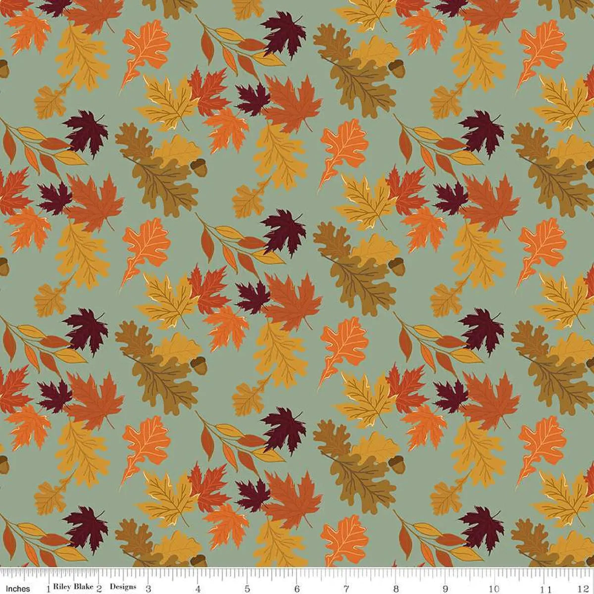 The Awe of Autumn Leaves Hazy 43"/44" Fabric Per Yard