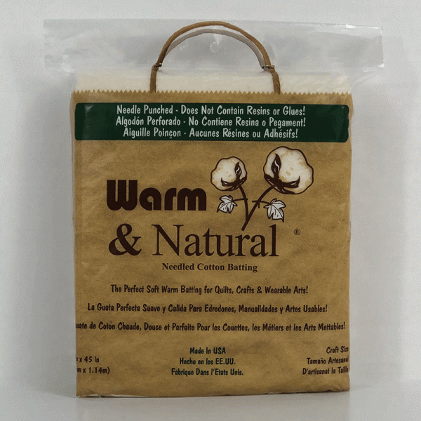 Warm & Natural® Needled Cotton Quilt Batting – Full Case — Craft 34" × 45"
