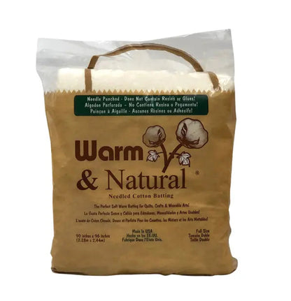 Warm & Natural® Needled Cotton Quilt Batting – Full Case — Craft 34" × 45"