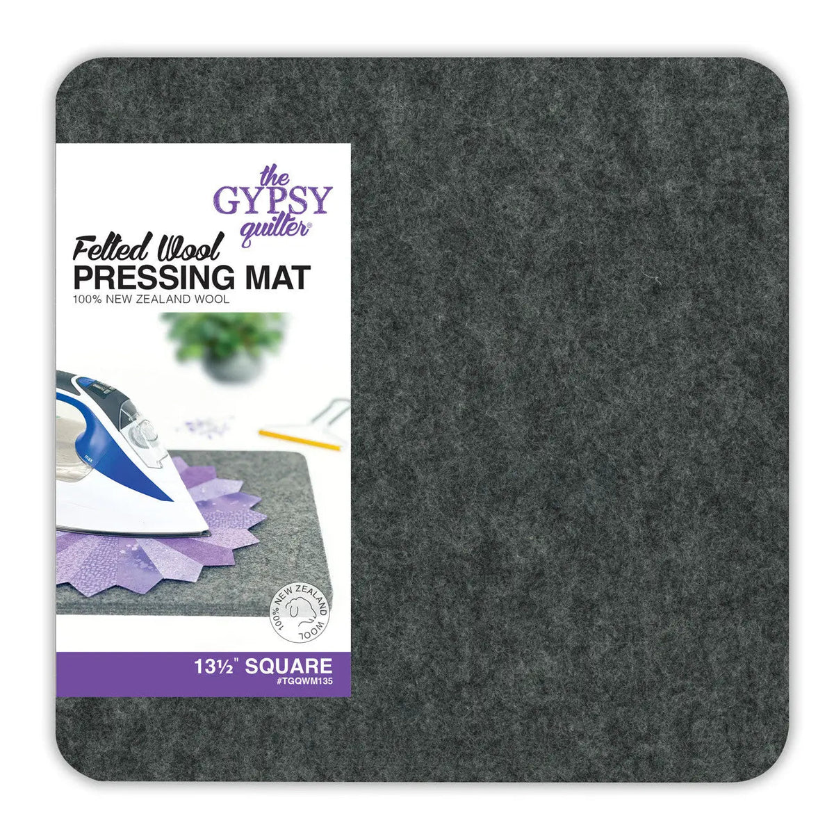 Wool Pressing Mat 13-1/2in x 13-1/2in x 1/2in Thick