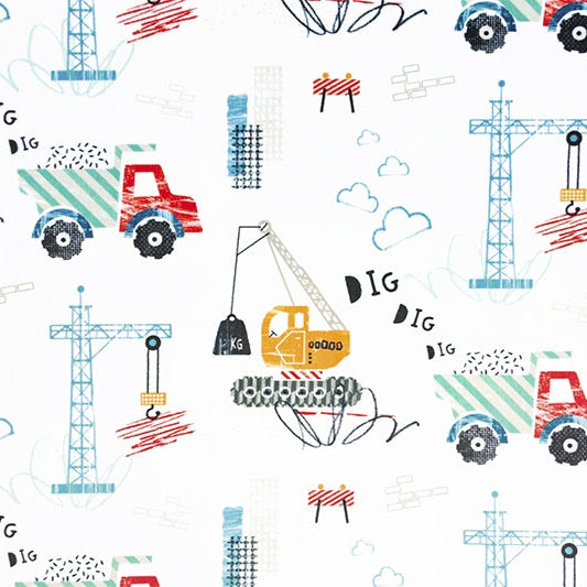 Digital Cuddle Multi Dig Dig Dig 58"/60" Fabric per yard