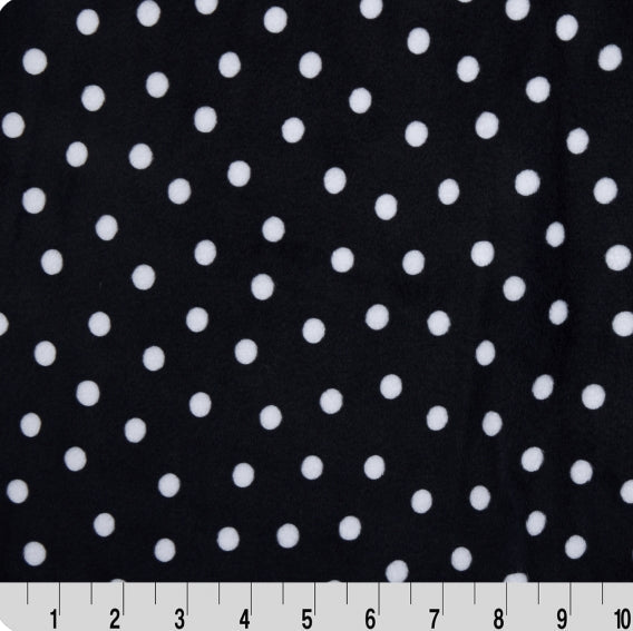 Digital Cuddle Black Dot 58"/60" Fabric per yard