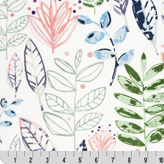 Digital Cuddle Blossom Modern Leaf 58"/60" Fabric per yard