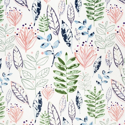 Digital Cuddle Blossom Modern Leaf 58"/60" Fabric per yard