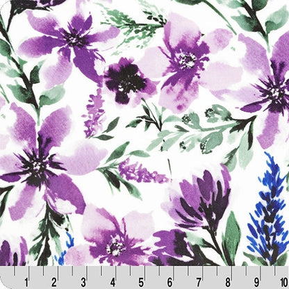 Digital Cuddle Wisteria Spring Flowers 58"/60" Fabric per yard