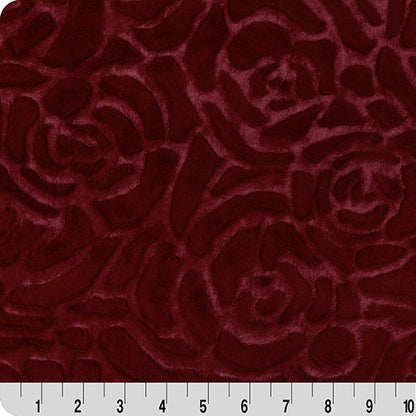 Luxe Cuddle Demi Rose Merlot 58"/60" Fabric per yard
