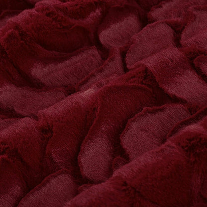 Luxe Cuddle Demi Rose Merlot 58"/60" Fabric per yard