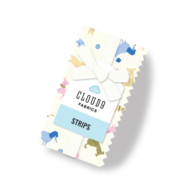 Playful Dogs Strips - 40 Pieces
